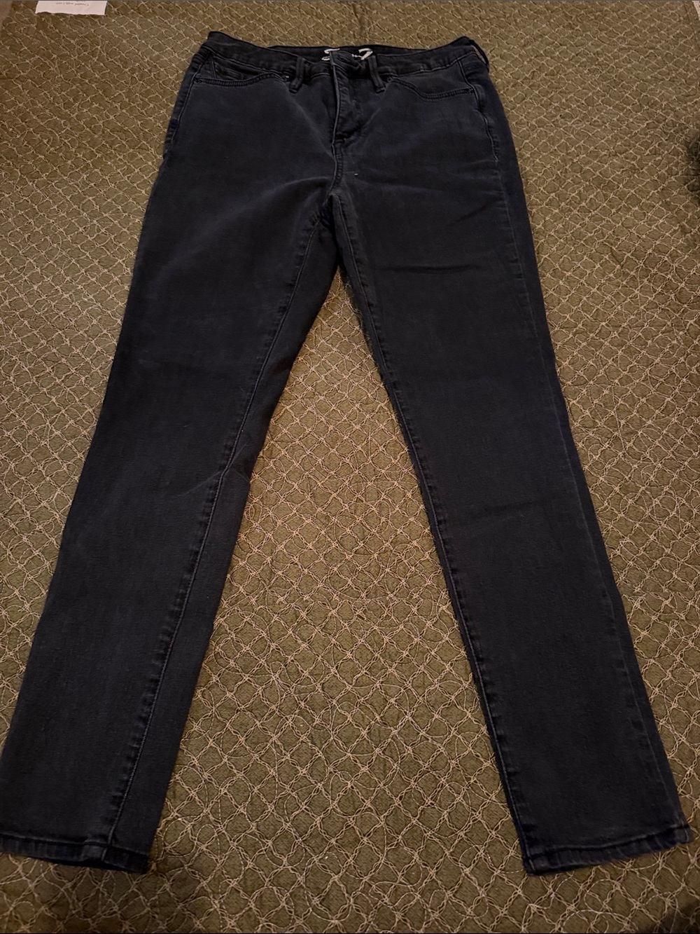 Seven7 Women's Straight-Leg Black Jeans